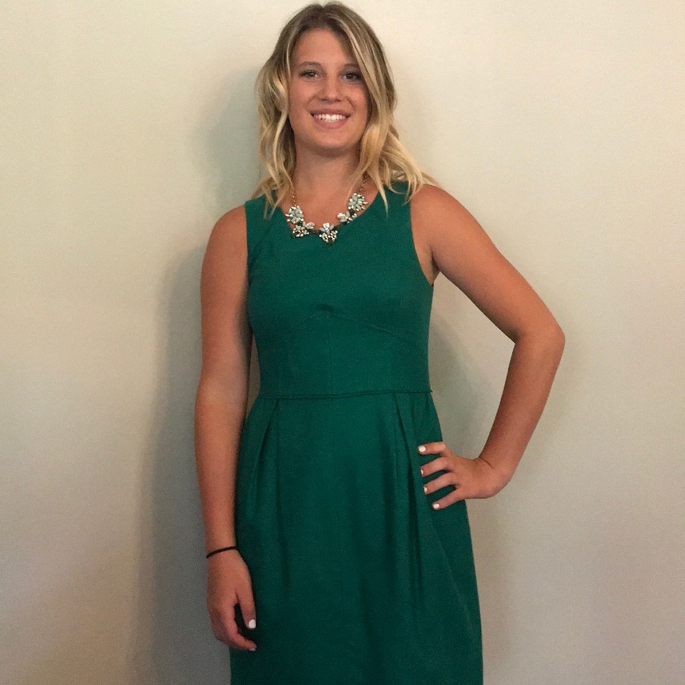 Kelly green J. Crew  dress
